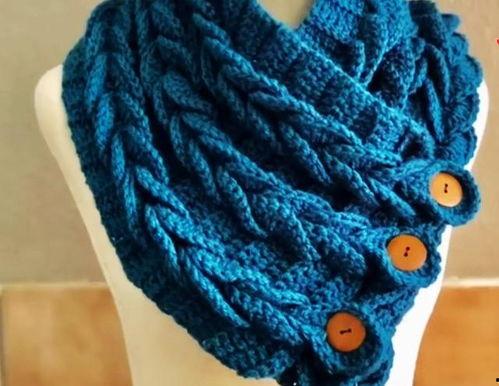 钩针围脖成人简单视频,跟随视频轻松学会编织技巧-第3张图片-草莓福利影院